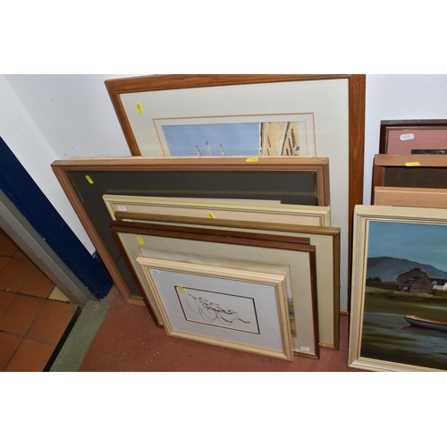 899 - GWILYM DAVIES (20TH CENTURY) A SMALL QUANTITY OF FRAMED WATERCOLOURS, mostly landscapes and townscap... 