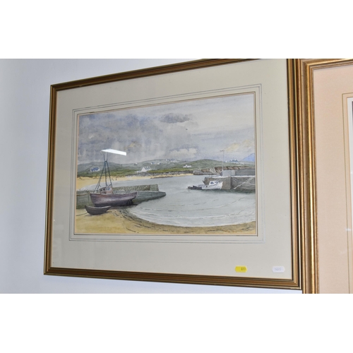 899 - GWILYM DAVIES (20TH CENTURY) A SMALL QUANTITY OF FRAMED WATERCOLOURS, mostly landscapes and townscap... 