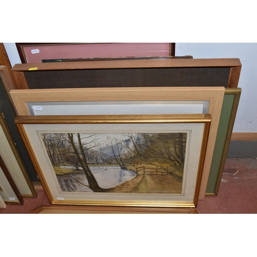 899 - GWILYM DAVIES (20TH CENTURY) A SMALL QUANTITY OF FRAMED WATERCOLOURS, mostly landscapes and townscap... 