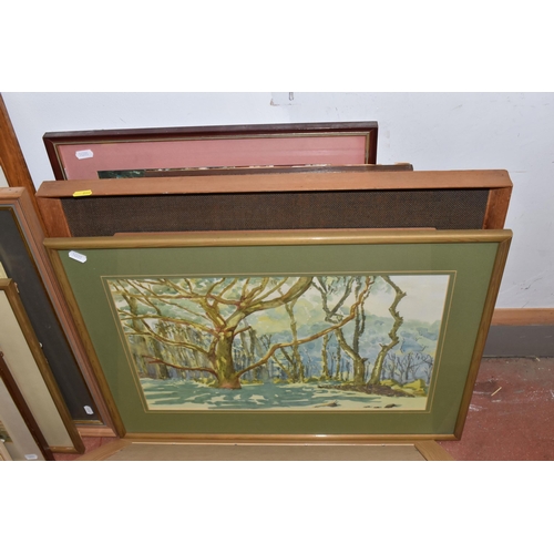 899 - GWILYM DAVIES (20TH CENTURY) A SMALL QUANTITY OF FRAMED WATERCOLOURS, mostly landscapes and townscap... 