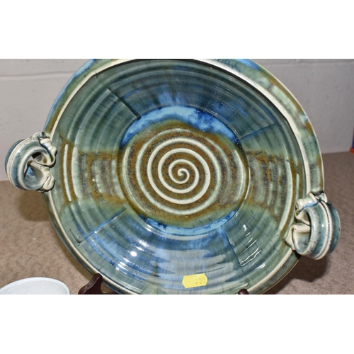 900 - A GROUP OF ELEVEN STUDIO POTTERY ITEMS to include a group of C H Brannam items to include two Barum ... 