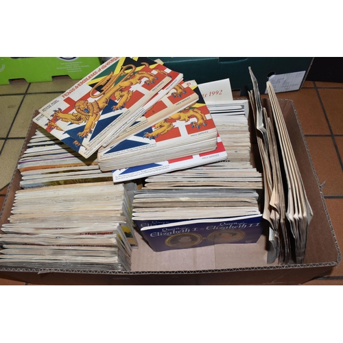 923 - FIVE BOXES AND LOOSE CIGARETTE CARDS, to include a quantity of loose cards, part sets and others in ... 