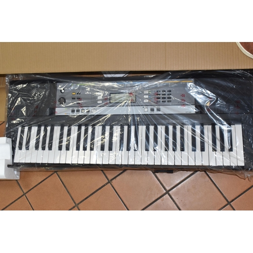 926 - A BOXED YAMAHA YPT-240 DIGITAL KEYBOARD, with stand, instruction book, power supply, etc (2) (Condit... 