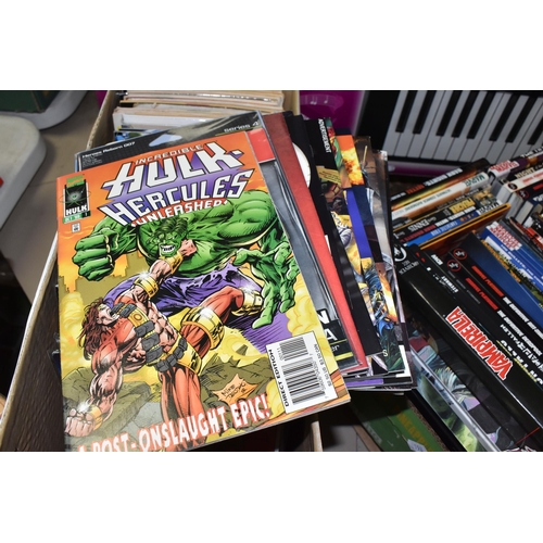 927 - TWO BOXES OF MARVEL, DC AND OTHER COMICS, includes The Amazing Spider-Man, Batman, Detective Comics,... 