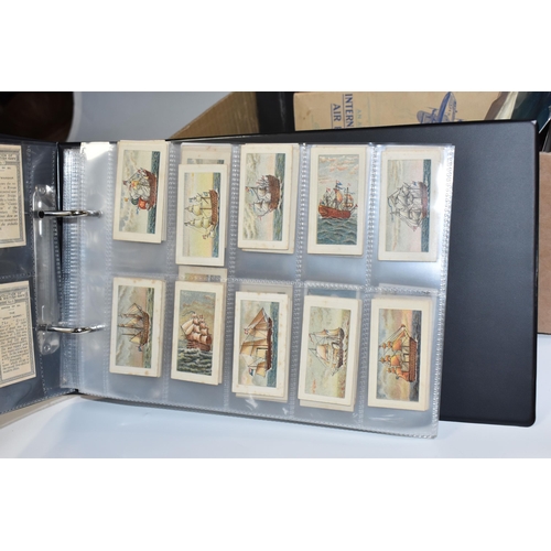 930 - A BOX AND LOOSE CIGARETTE CARDS AND OTHER EPHEMERA, to include cigarette cards loose in two albums, ... 