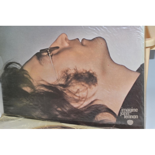 932 - A BOX OF THE BEATLES RECORDS, comprising LPs: The Beatles (white album) serial no 0126989, Mono PMC ... 