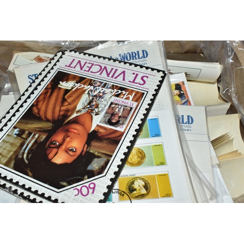 942 - SIX BOXES OF 'CINDERELLA/LOCAL' STAMPS to include thousands of Nagaland, Bernera Islands, Lao, St He... 