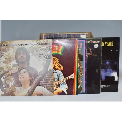 943 - ONE BOX OF LP VINYL RECORDS, approximately fifty LP records, artists include Bob Dylan, The Kinks, E... 