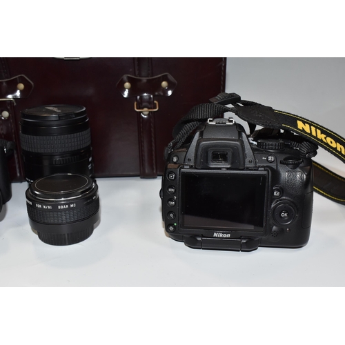 945 - NIKON AND PANASONIC LUMIX PHOTOGRAPHIC EQUIPMENT etc, to include a Nikon D5000 digital SLR camera wi... 