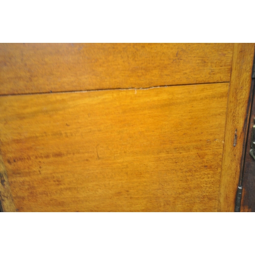 187 - AN EARLY 20TH CENTURY MAHOGANY LOCKER CABINET, fitted with ten cupboard doors, width 100cm x depth 5... 