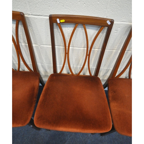 205 - G PLAN, A SET OF FOUR MID CENTURY TEAK DINING CHAIRS, condition report: one chair with a slight wobb... 