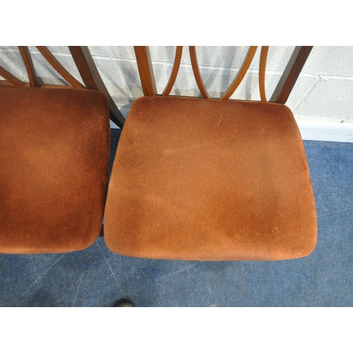 205 - G PLAN, A SET OF FOUR MID CENTURY TEAK DINING CHAIRS, condition report: one chair with a slight wobb... 