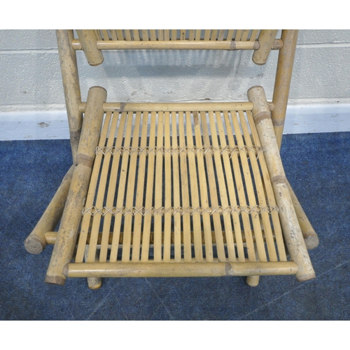 206 - A 20TH CENTURY FOLDING BAMBOO CHAIR, width 60cm x depth 60cm x height 102cm, condition report: marks... 