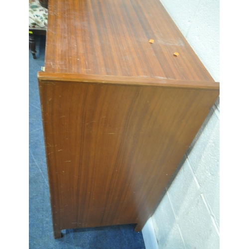 233 - A MID-CENTURY TOLA CHEST OF FIVE GRADUATED DRAWERS, width 77cm x depth 46cm x height 93cm, condition... 