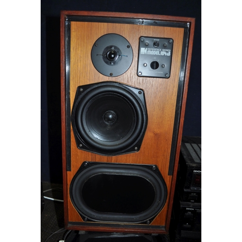 55 - A COLLECTION OF DENON AND KEF COMPONENT HI FI EQUIPMENT including a pair of Model 104aB Reference sp... 