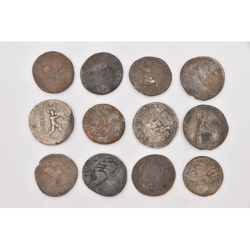 574 - A SMALL BOX CONTAINING 12X ROMAN COINS, to include  Silver Denarius and others (12)