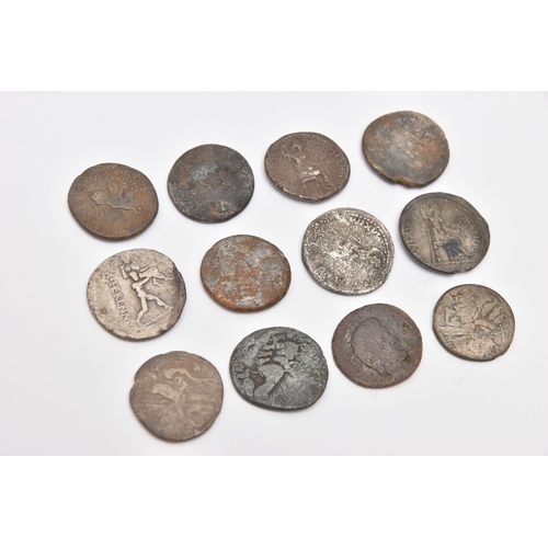 574 - A SMALL BOX CONTAINING 12X ROMAN COINS, to include  Silver Denarius and others (12)