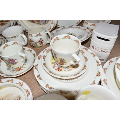 774 - A LARGE QUANTITY OF ROYAL DOULTON 'BUNNYKINS' DINNERWARE, comprising three oval nursery dishes with ... 