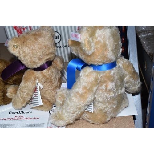 775 - A GROUP OF THREE STEIFF BEARS, comprising a 'The Queen Elizabeth II 95th Birthday Bear' No.925,  num... 