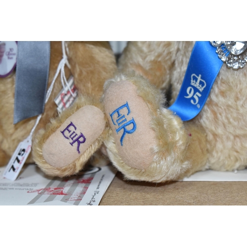 775 - A GROUP OF THREE STEIFF BEARS, comprising a 'The Queen Elizabeth II 95th Birthday Bear' No.925,  num... 