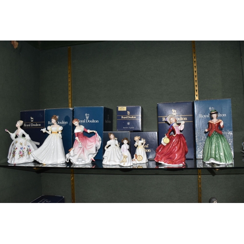 798 - EIGHT BOXED ROYAL DOULTON FIGURINES, comprising Diana HN2468, Kathleen HN3609, My Best Friend HN3011... 