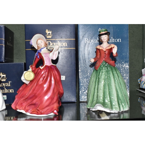 798 - EIGHT BOXED ROYAL DOULTON FIGURINES, comprising Diana HN2468, Kathleen HN3609, My Best Friend HN3011... 