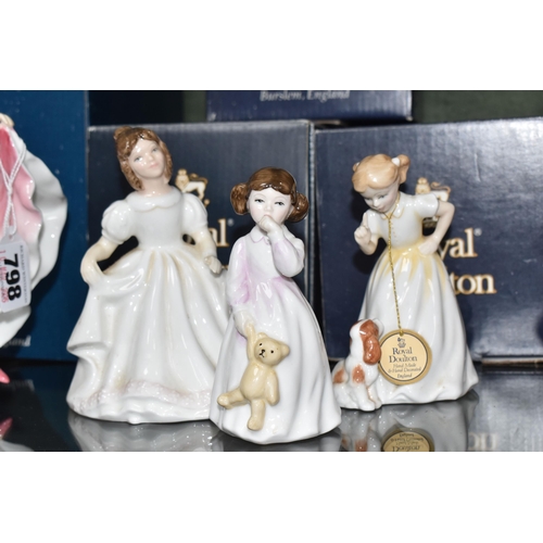 798 - EIGHT BOXED ROYAL DOULTON FIGURINES, comprising Diana HN2468, Kathleen HN3609, My Best Friend HN3011... 