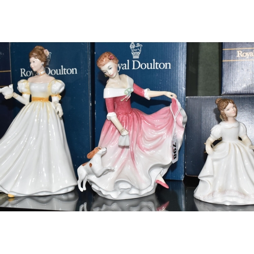 798 - EIGHT BOXED ROYAL DOULTON FIGURINES, comprising Diana HN2468, Kathleen HN3609, My Best Friend HN3011... 