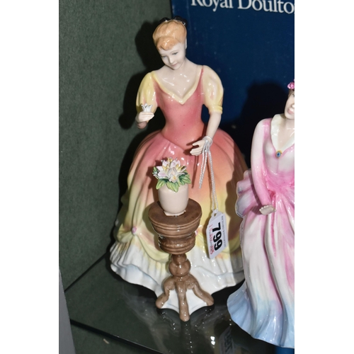 799 - FIVE ROYAL DOULTON FIGURINES, comprising boxed Sarah HN3380, bearing gold Michael Doulton signature ... 