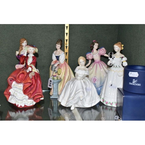 810 - NINE ROYAL DOULTON FIGURINES, comprising Melissa HN3885, Alexandra HN3286, Angela HN3419 a Michael D... 