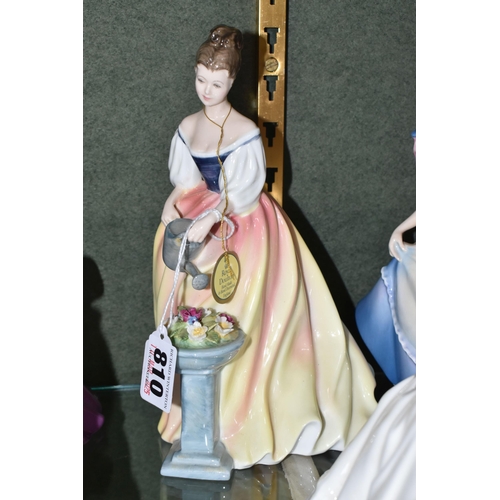 810 - NINE ROYAL DOULTON FIGURINES, comprising Melissa HN3885, Alexandra HN3286, Angela HN3419 a Michael D... 