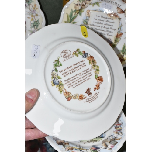 811 - FIVE ROYAL DOULTON 'BRAMBLY HEDGE' PLATES, comprising two Recipe Collection plates: Strawberry Short... 