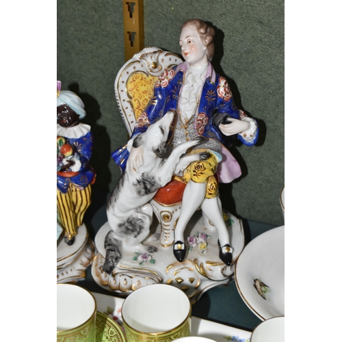 817 - A COLLECTION OF CERAMICS, to include a pair of hand painted Vienna porcelain figure groups (male fig... 