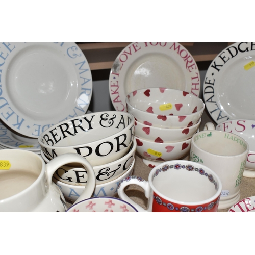 839 - A COLLECTION OF EMMA BRIDGEWATER ITEMS comprising a quantity of 'Toast and Marmalade' items to inclu... 