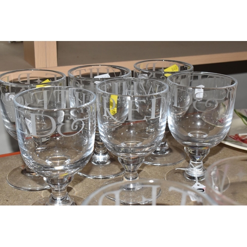 840 - TWELVE EMMA BRIDGEWATER GLASSES to include six water glasses and six wine glasses (12) (Condition Re... 