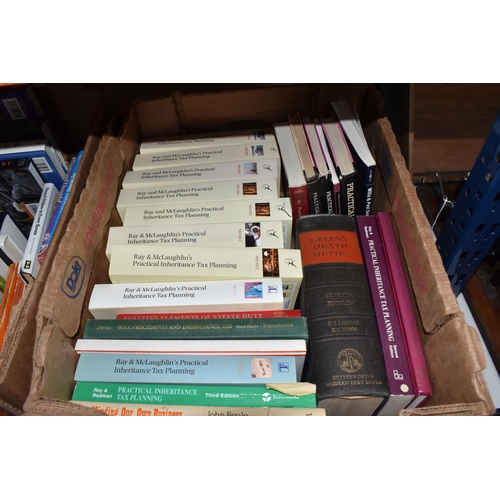 844 - THREE BOXES OF MOSTLY NON-FICTION BOOKS to include topics law, gardening, art, history, and travel, ... 