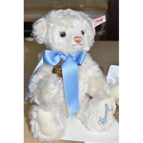 854 - TWO STEIFF ROYAL COMMEMORATIVE TEDDY BEARS, comprising 'George: The Steiff Royal Baby Bear' produced... 