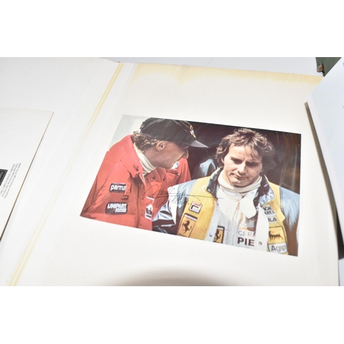 863 - MOTOR RACING & TV PHOTOGRAPHS featuring an album of signed photographs of Michael Schumacher, Jaques... 