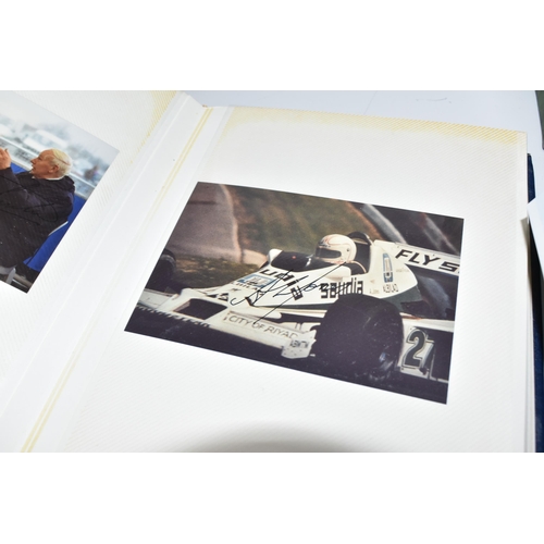 863 - MOTOR RACING & TV PHOTOGRAPHS featuring an album of signed photographs of Michael Schumacher, Jaques... 