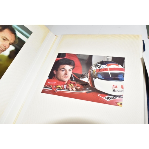 863 - MOTOR RACING & TV PHOTOGRAPHS featuring an album of signed photographs of Michael Schumacher, Jaques... 