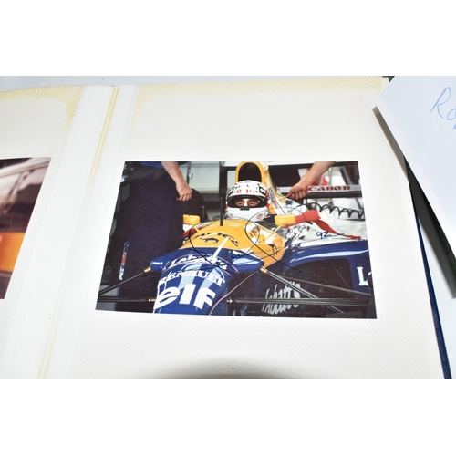 863 - MOTOR RACING & TV PHOTOGRAPHS featuring an album of signed photographs of Michael Schumacher, Jaques... 