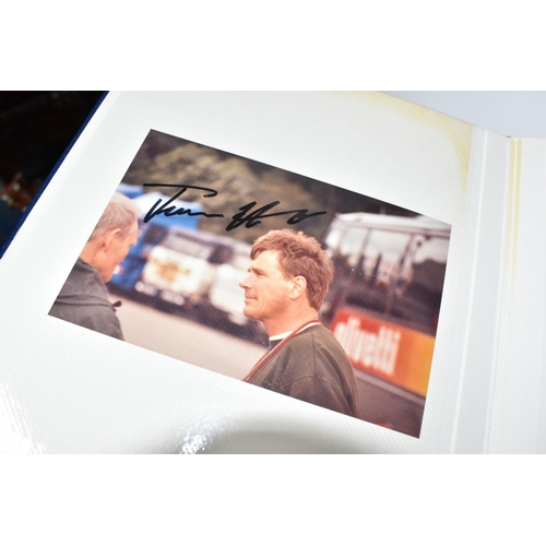 863 - MOTOR RACING & TV PHOTOGRAPHS featuring an album of signed photographs of Michael Schumacher, Jaques... 