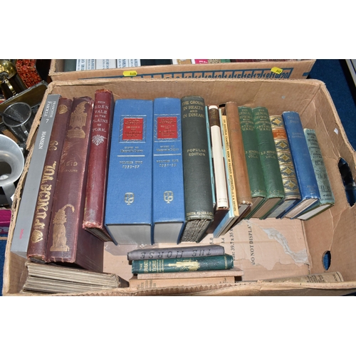 868 - TWO BOXES OF BOOKS, to include The Grouse in Health and In Disease 1912, two boxed Saturday Books: n... 