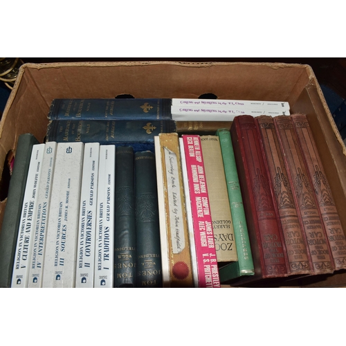 868 - TWO BOXES OF BOOKS, to include The Grouse in Health and In Disease 1912, two boxed Saturday Books: n... 