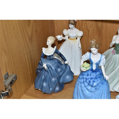 878 - SEVEN ROYAL DOULTON AND ROYAL WORCESTER FIGURINES, comprising Royal Doulton: Good Companion HN3608, ... 