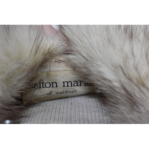 881 - A VINTAGE ARCTIC FOX FUR LADIES' JACKET, made by Sefton Marks of Solihull, monogrammed inside pocket... 