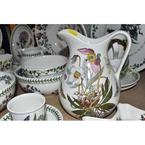 883 - A COLLECTION OF MOSTLY PORTMEIRION 'BOTANIC GARDEN' ITEMS to include a water jug, a milk jug, two se... 