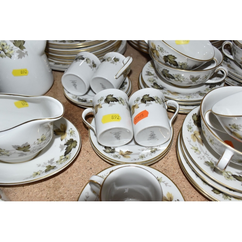 892 - A QUANTITY OF ROYAL DOULTON TEA, COFFEE, AND DINNER WARES comprising a group of 'Yorktown' tea and c... 