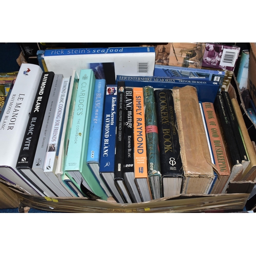 911 - EIGHT BOXES OF BOOKS, over one hundred and fifty books, mostly hardback some paperback format, vario... 