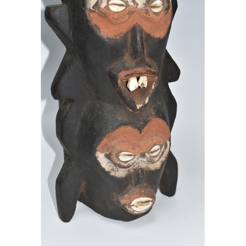 920 - A LEGA 'SAKIMATWEMATWE' MULTI-FACED SCULPTURE, DEMOCRATIC REPUBLIC OF CONGO depicting a local multi-... 